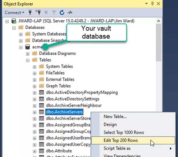 Update SOLIDWORKS PDM Database to the New Archive Server Name