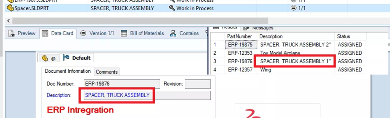 SOLIDWORKS PDM ERP Description