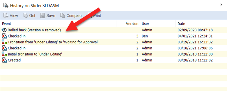 Feature Feud: SOLIDWORKS PDM Rollback Vs Checking In A Previous Version ...