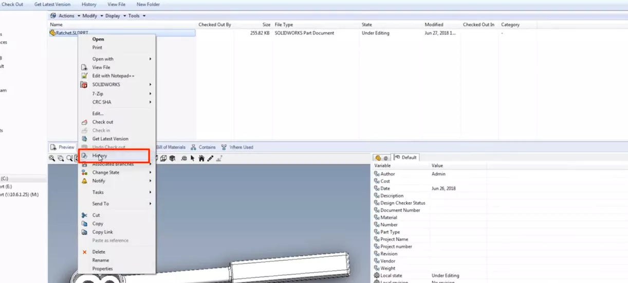 Create a Single Source of Truth with SOLIDWORKS PDM File History