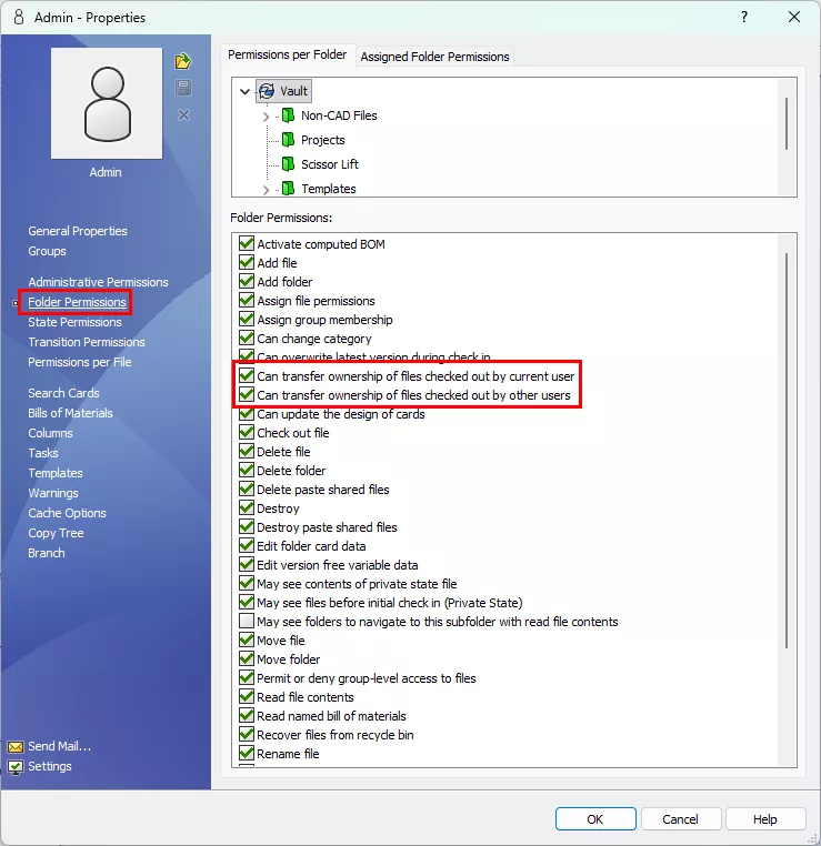 Folder Permissions in SOLIDWORKS PDM 