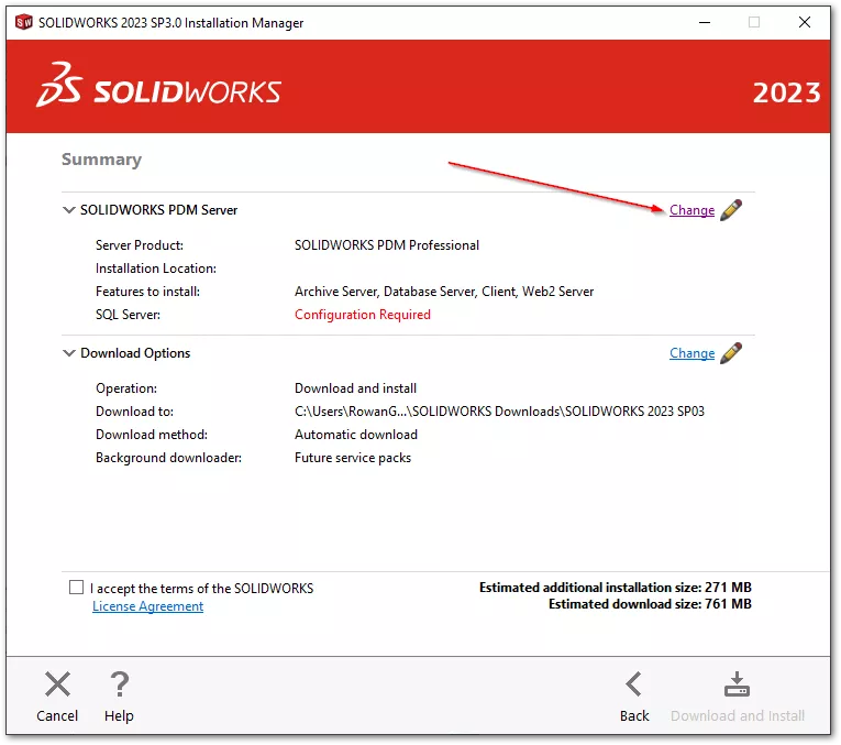 SOLIDWORKS PDM Install Database Server Components