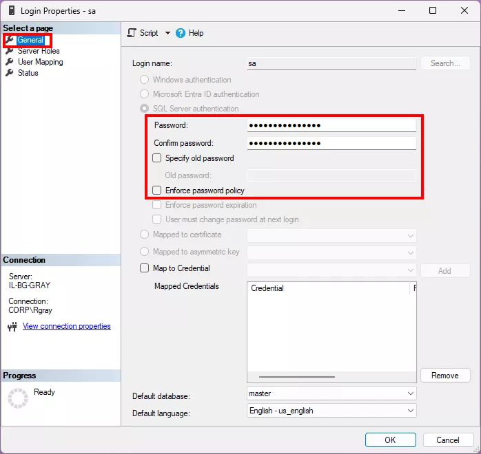 SOLIDWORKS PDM Login Properties SA 