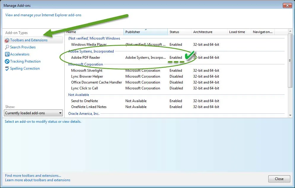 Toolbars and Extensions Adobe PDF Reader Add-ons