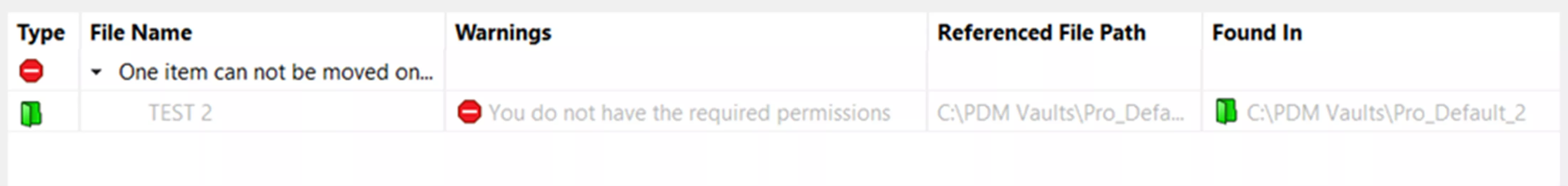 Permissions Error SOLIDWORKS PDM 