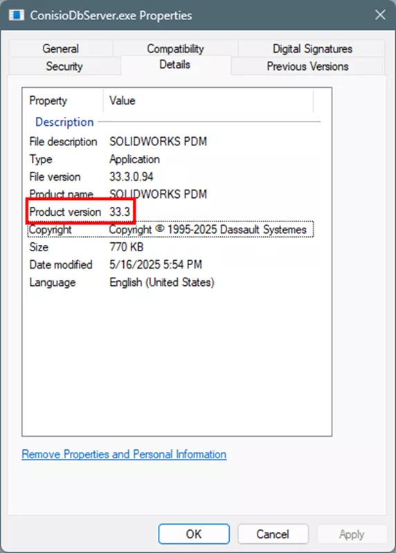 View Your SOLIDWORKS PDM Product Version 
