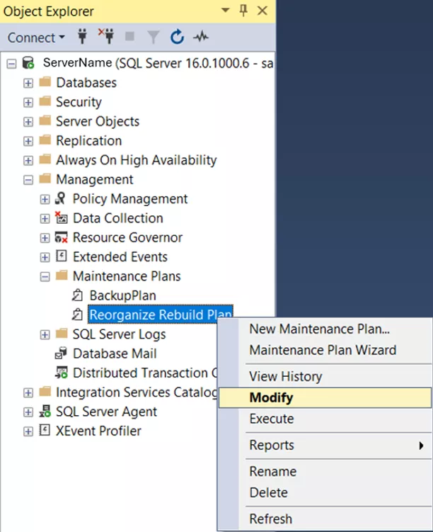 SOLIDWORKS PDM Professional Modify Maintenance Plan 