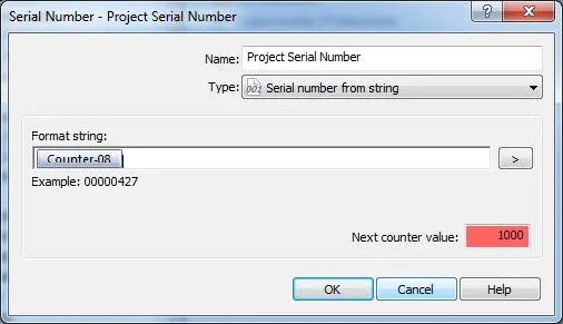 SOLIDWORKS PDM Project Serial Number