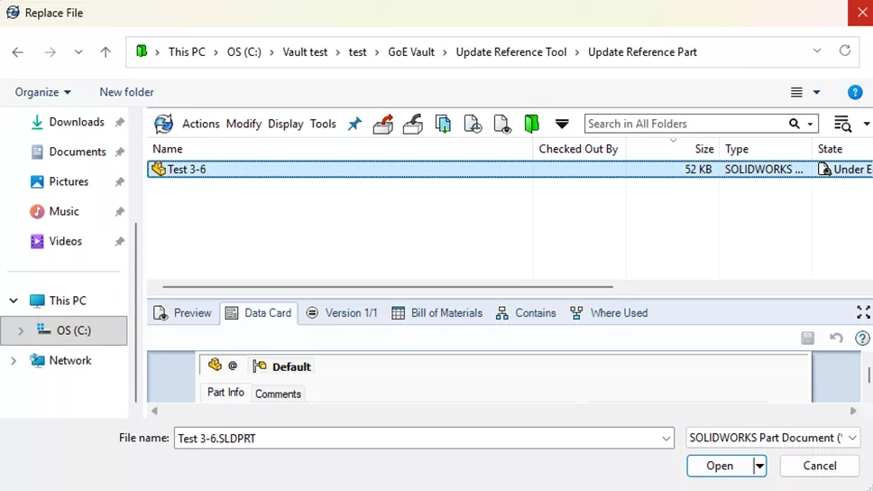 SOLIDWORKS PDM Replace File Vault Location