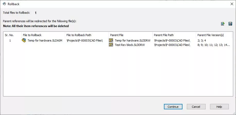 SOLIDWORKS PDM Rollback tips 