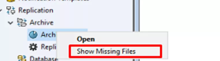 SOLIDWORKS PDM Show Missing Files Option 