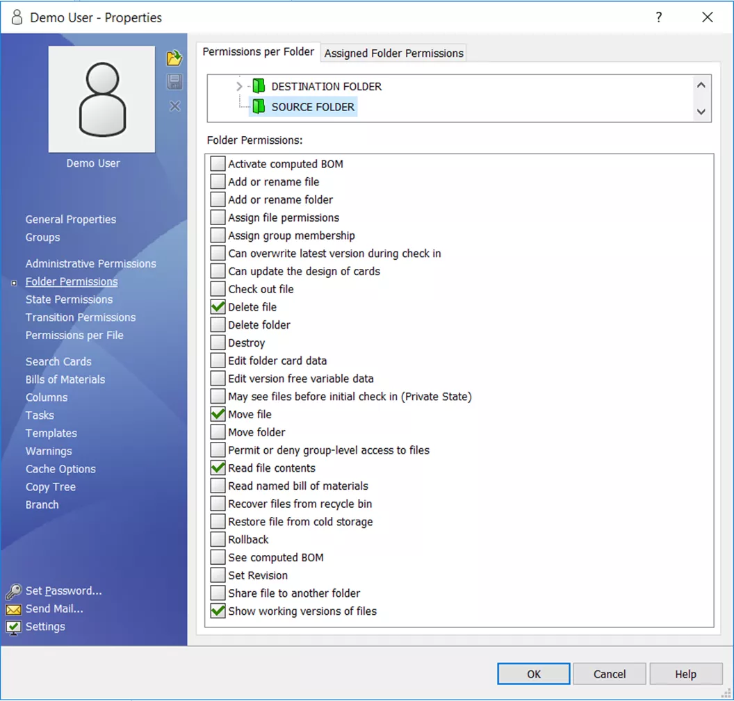 SOLIDWORKS PDM Source Folder Permissions