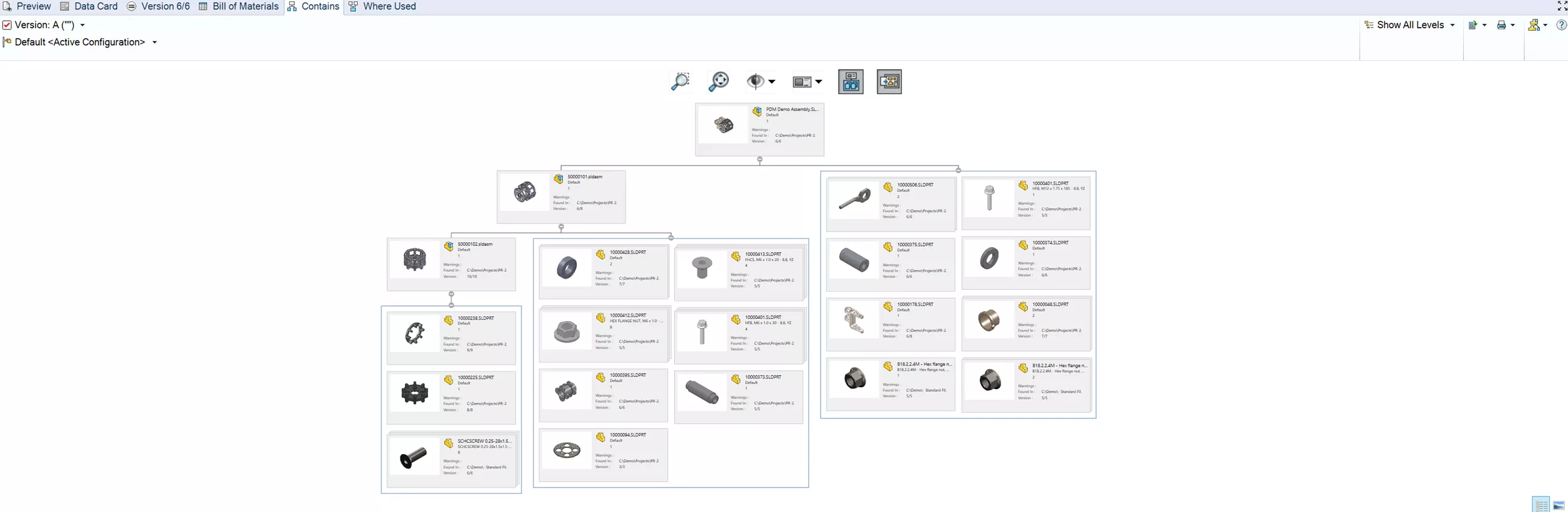 SOLIDWORKS PDM Treehouse Display