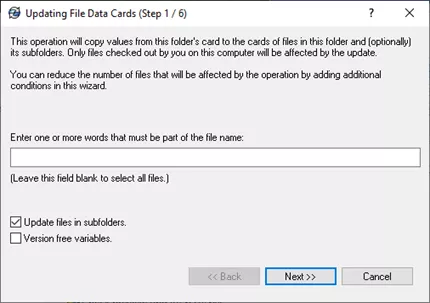 SOLIDWORKS PDM Updating File Data Cards (Step 1/6)