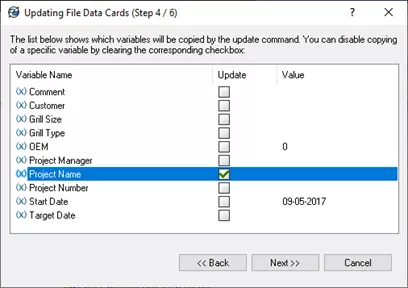 SOLIDWORKS PDM Updating File Data Cards (Step 4/6)