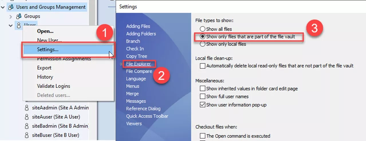 SOLIDWORKS PDM User Settings