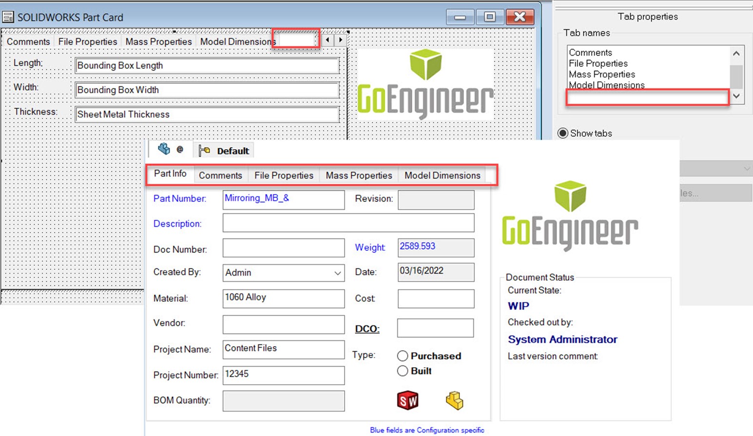 SOLIDWORKS PDM Variable Mapping Tips & Tricks: Mass Properties, File ...