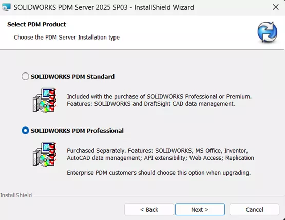 SOLIDWORKS PDM Vault Upgrade Standard to Professional