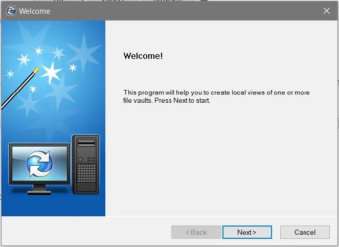 SOLIDWORKS PDM View Setup Wizard Welcome Screen