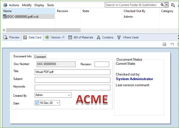 SOLIDWORKS PDM Virtual Documents