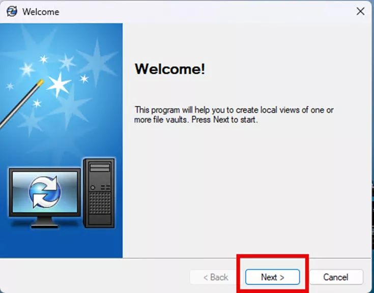SOLIDWORKS PDM View Setup Wizard Welcome Screen