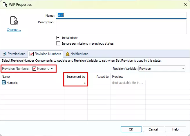 A workflow State showing the components of a State Revision Schema