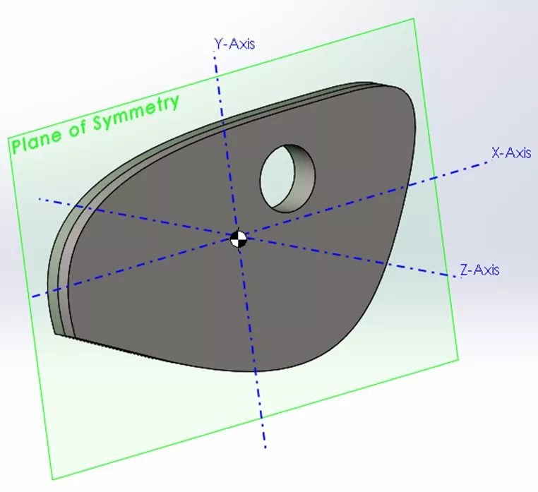 SOLIDWORKS Model Symmetrical about XY