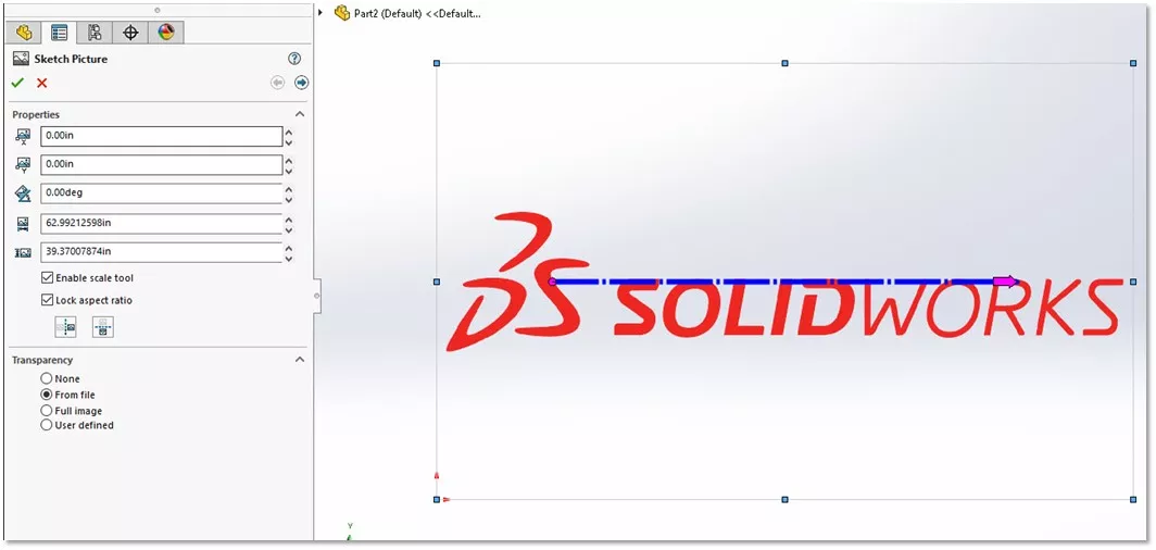 SOLIDWORKS Autotrace Sketch Picture