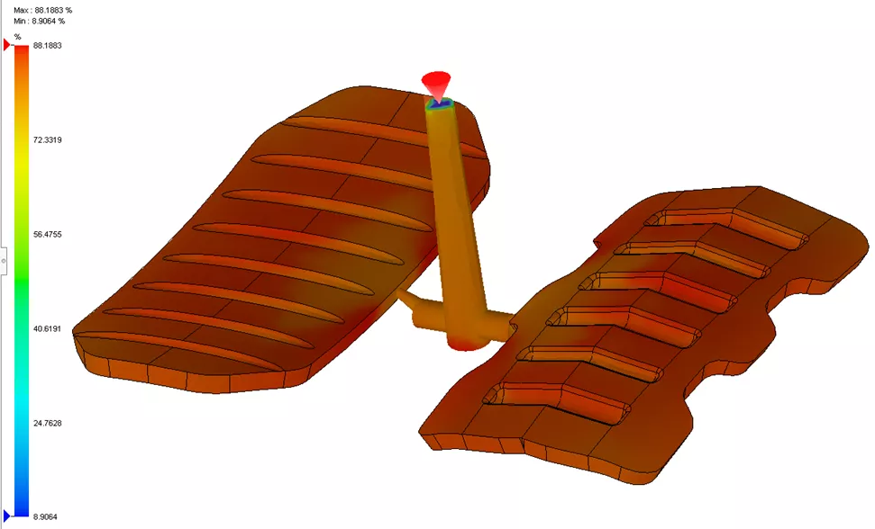 SOLIDWORKS Plastics 2026 Materials Curing Level at Ejection 