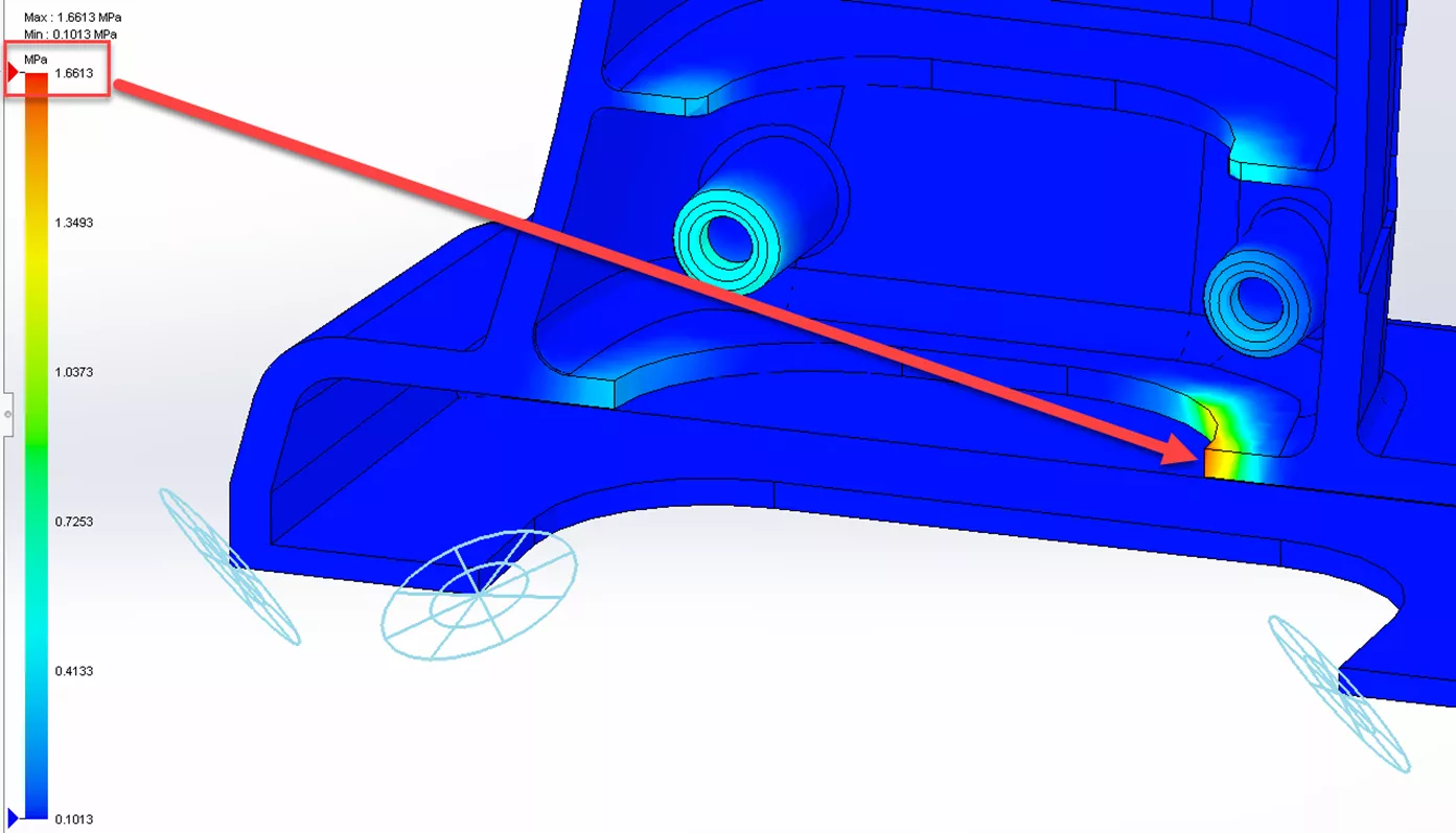 Vent Pressure Results with Vertices Defined in SOLIDWORKS Plastics 2026