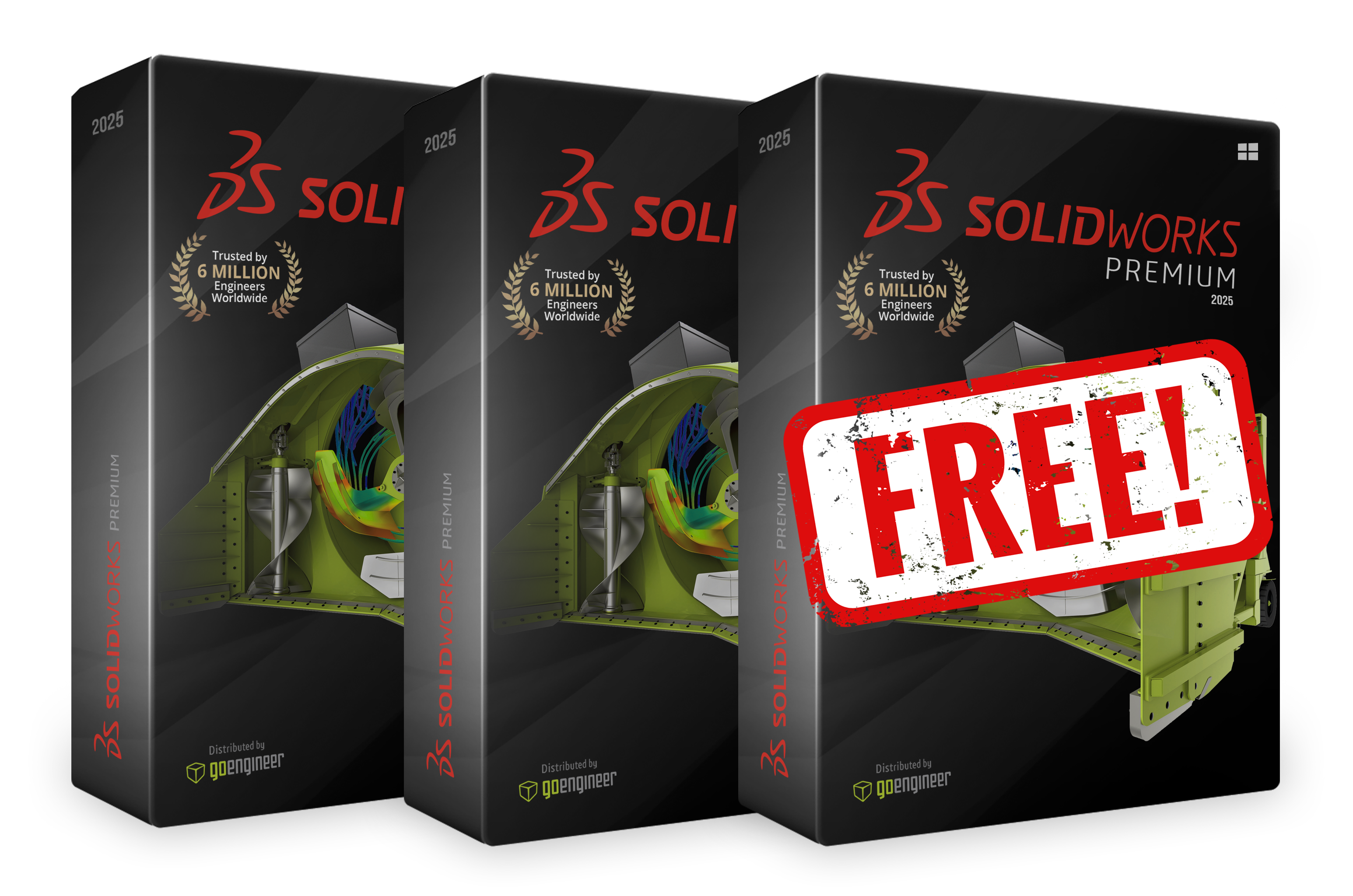Buy 2 SOLIDWORKS Premium 3D CAD Licenses and Get 1 FREE