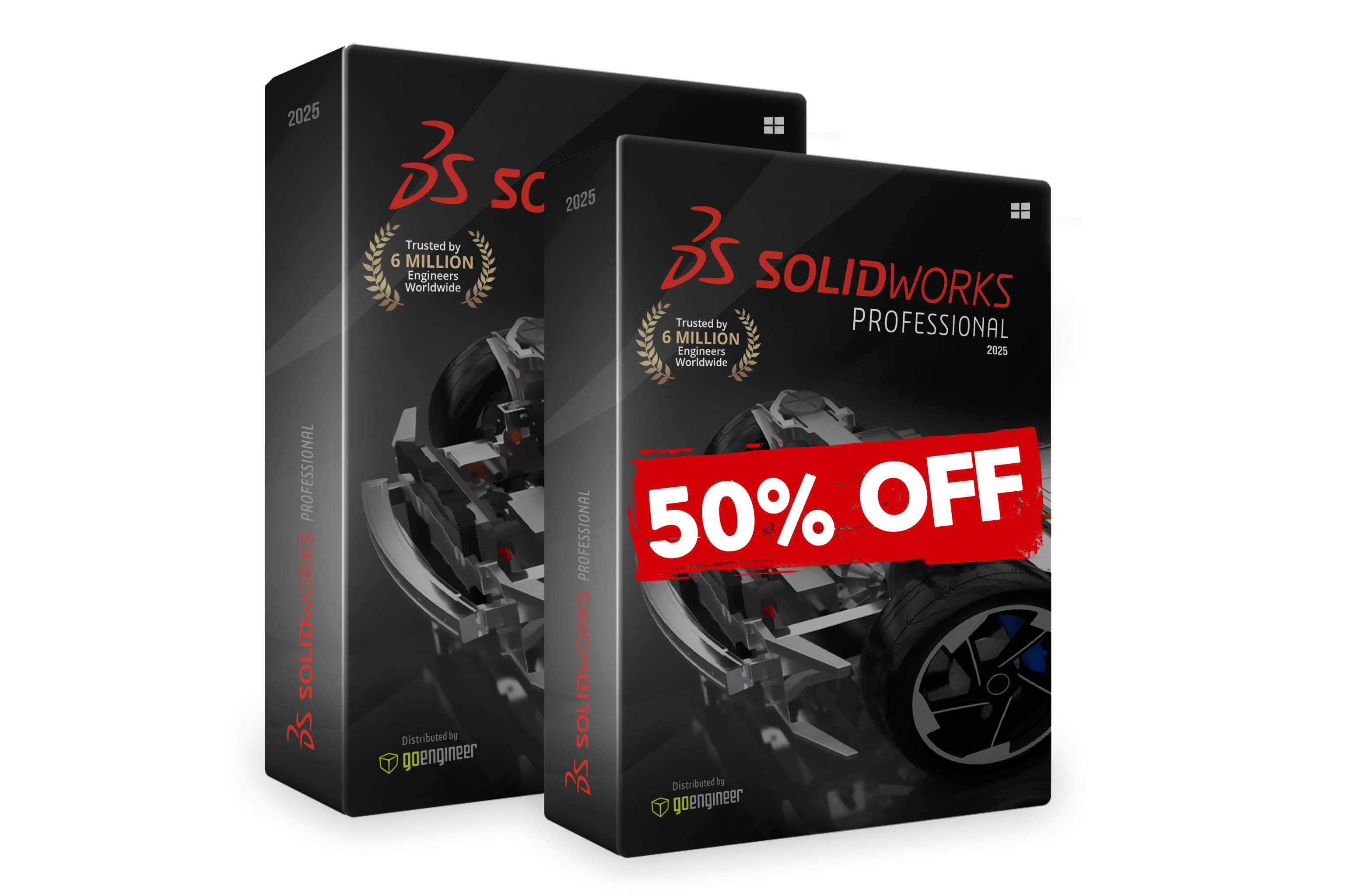 Buy 1 SOLIDWORKS Professional 3D CAD License and Get a 2nd 50% Off