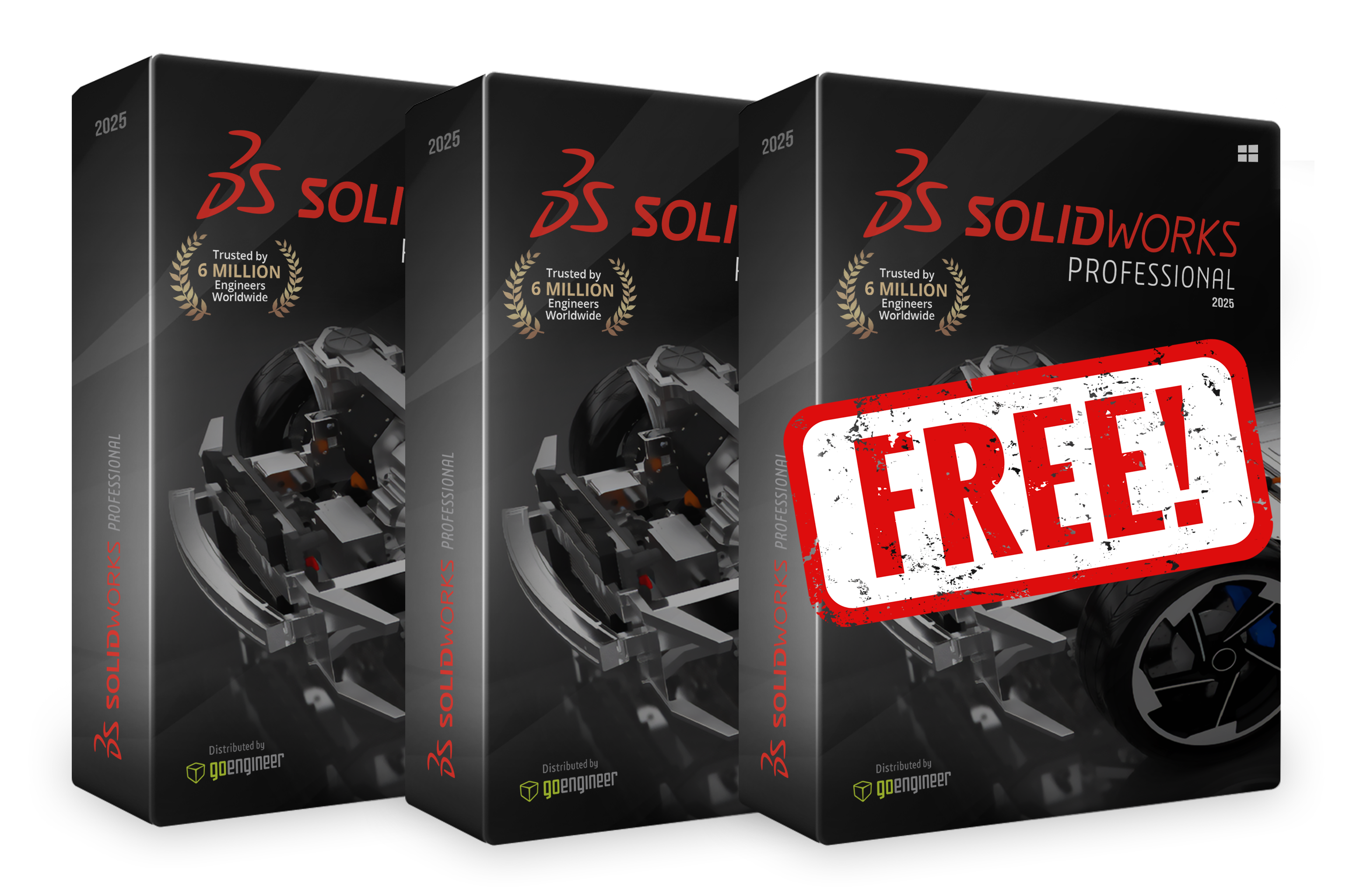 Buy 2 SOLIDWORKS Professional 3D CAD Licenses and Get 1 FREE