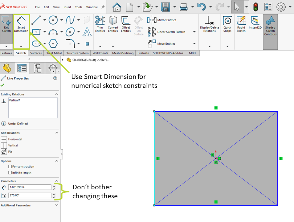 How To Create A Sketch – Exercise #1 In SolidWorks | CAD Mode