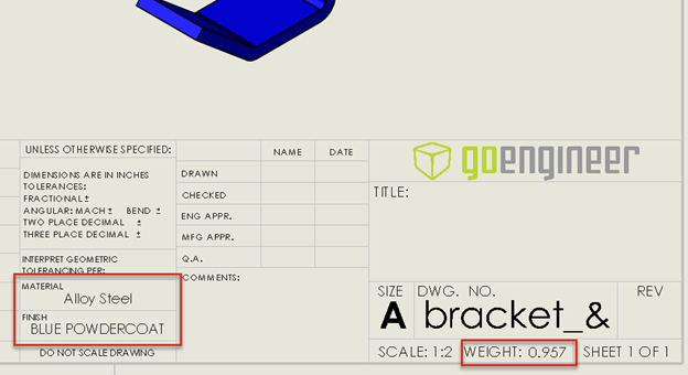 SOLIDWORKS Smart Drawing Blocks – Using Attributes as Editable Text Fields