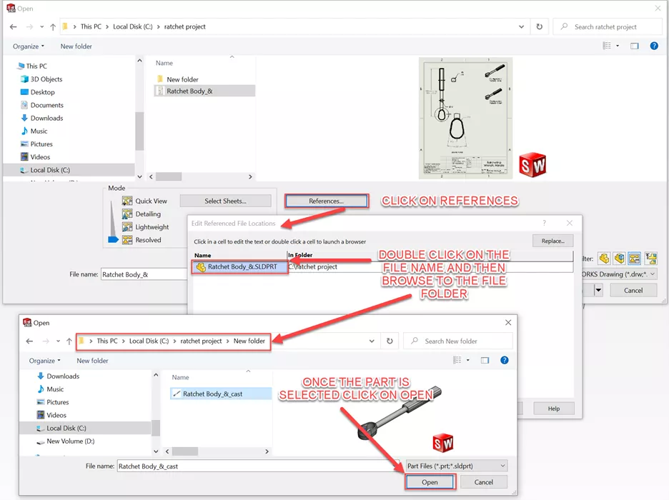 SOLIDWORKS Reference File Path 