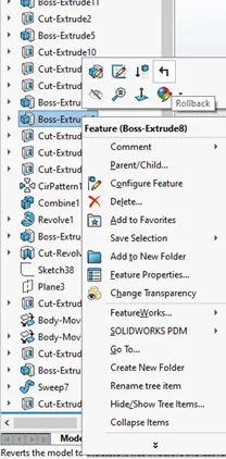 SOLIDWORK Rollback 