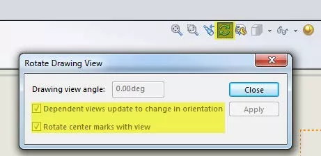 SOLIDWORKS Rotate View Tool