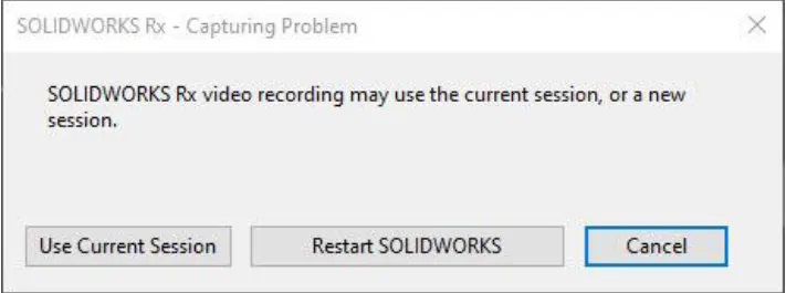 solidworks rx video recording screen