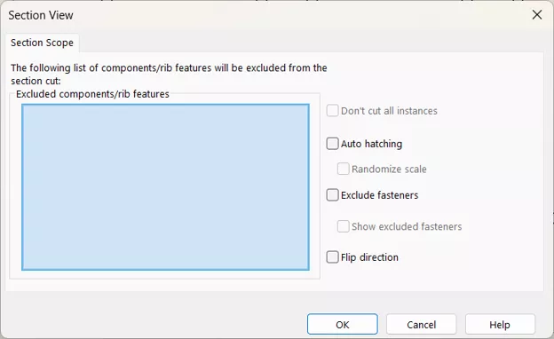 How to Get to SOLIDWORKS Section Scope and Its Options