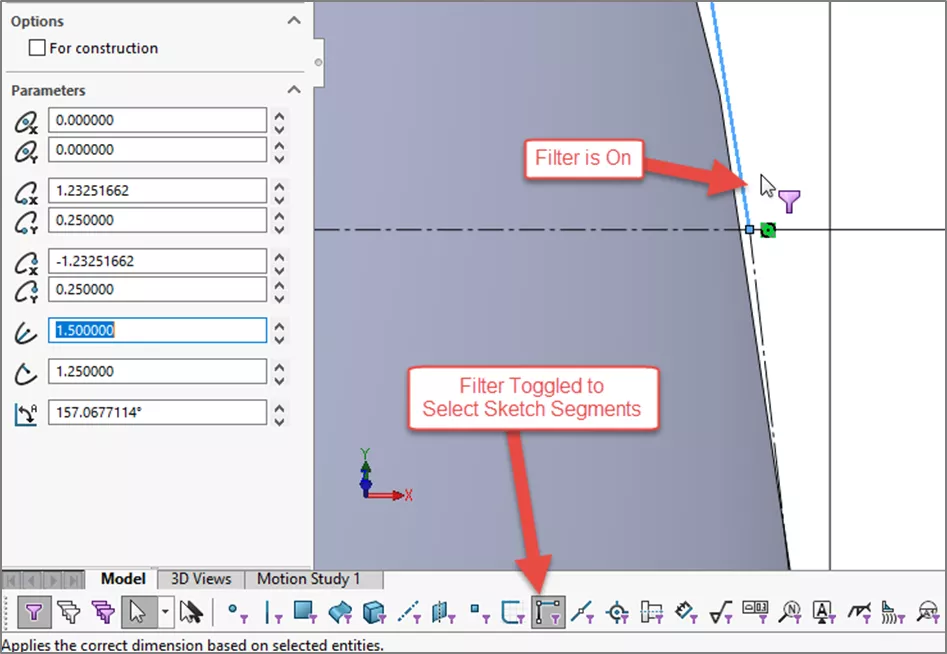 Enable SOLIDWORKS Selection Filter