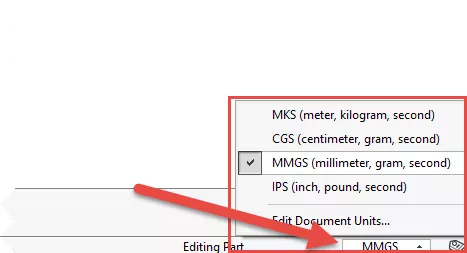 Set Document Units in SOLIDWORKS