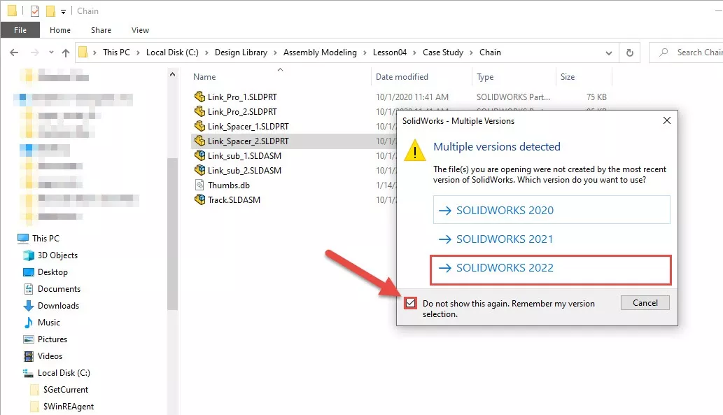 Change SOLIDWORKS Default Version Tutorial 