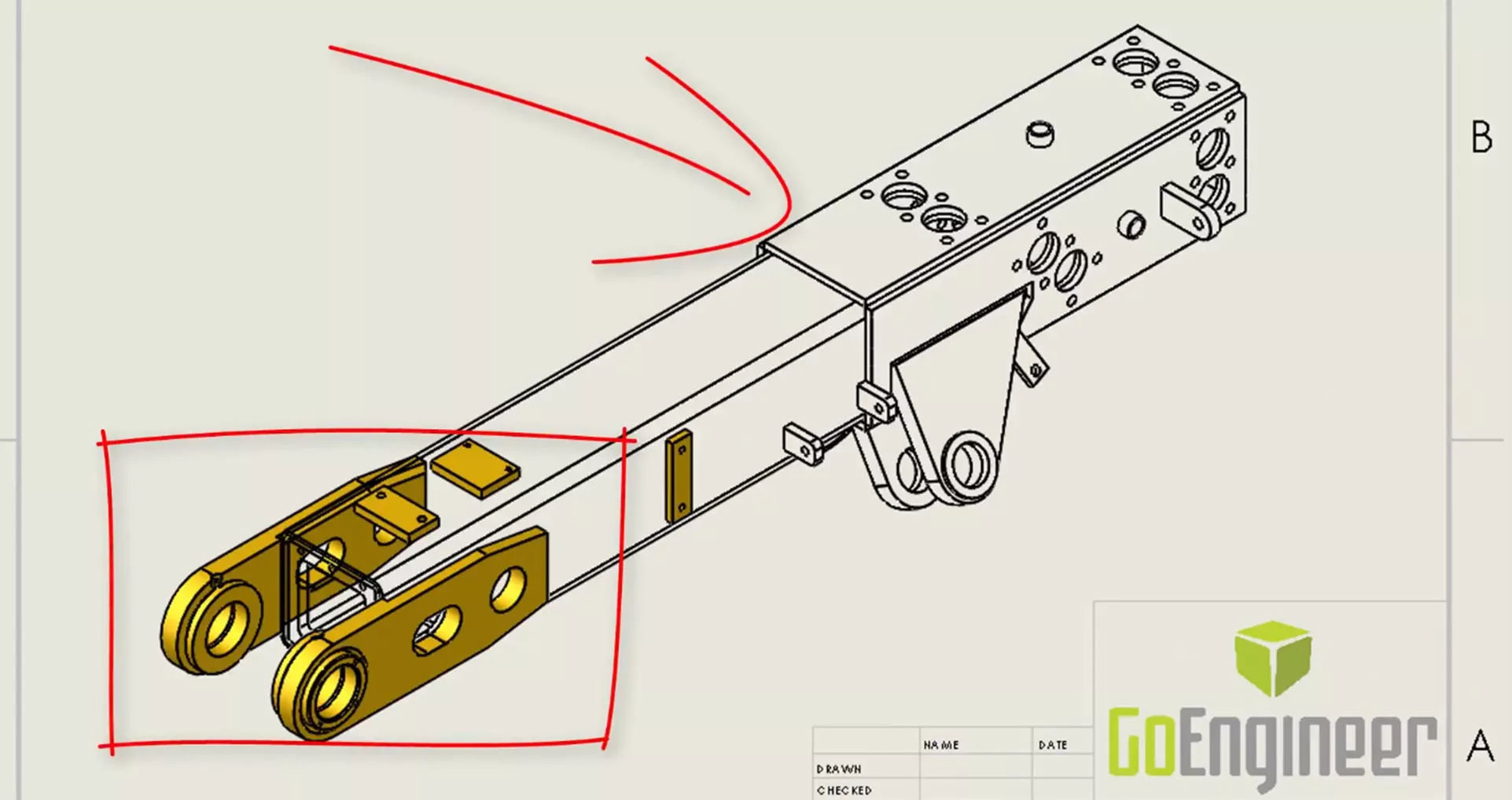 SOLIDWORKS Model Shaded with Edges and Hidden Lines Removed