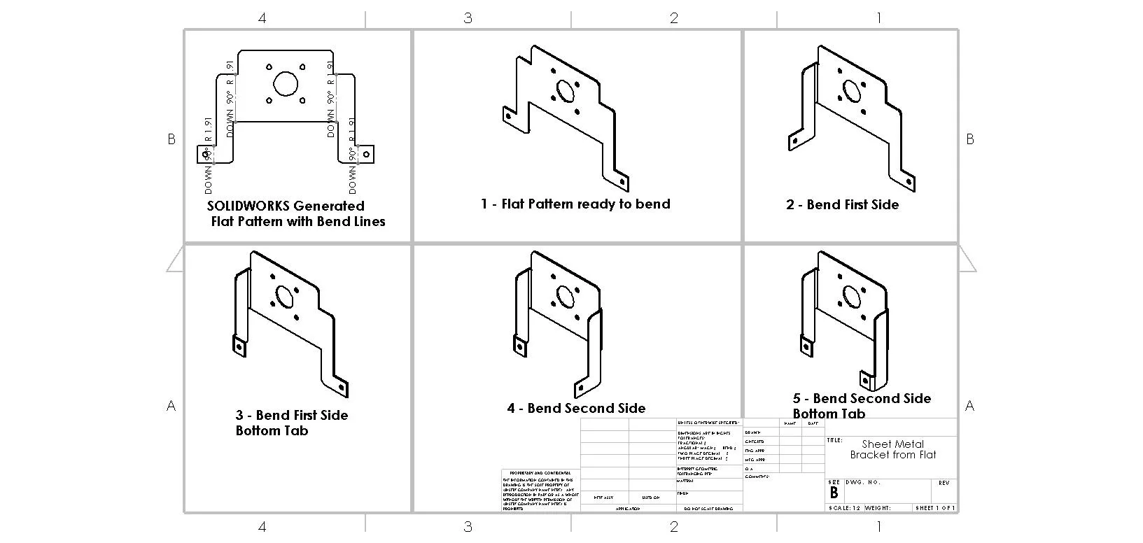SOLIDWORKS Sheet Metal Tutorial Using Flat Pattern