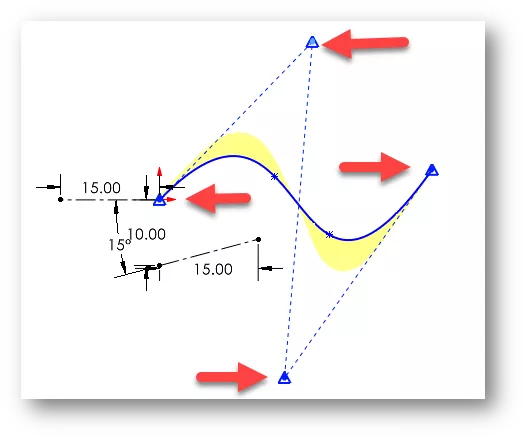 Showing Control Polygons in SOLIDWORKS 