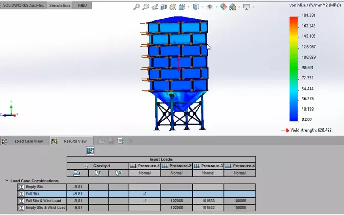 run a multi-variable loaded simulation with the SOLIDWORKS Simulation load case manager