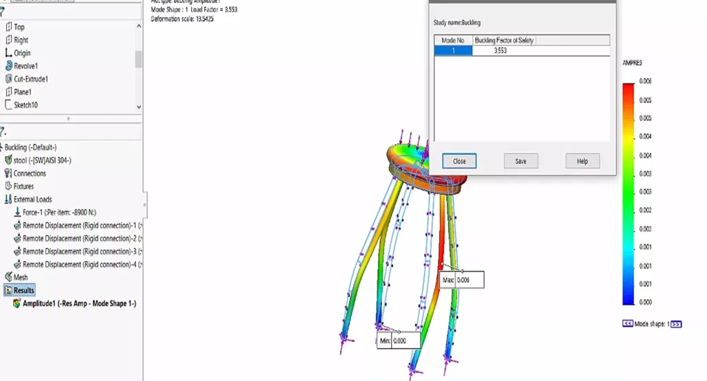 Reading a SOLIDWORKS Simulation Buckling Analysis