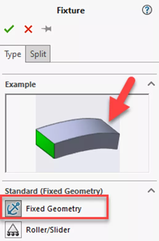 SOLIDWORKS Simulation Fixture Icon Preview