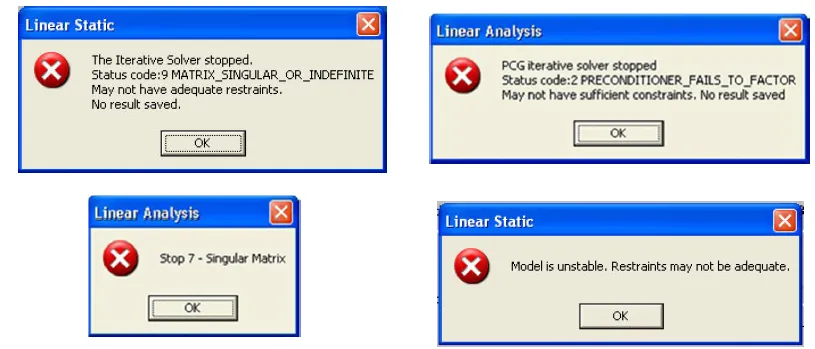 SOLIDWORKS Simulation Instability Errors